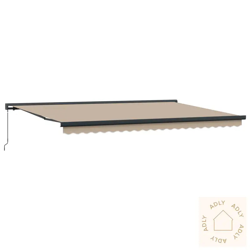 Manuell Uttrekkbar Markise Beige 500X300 Cm