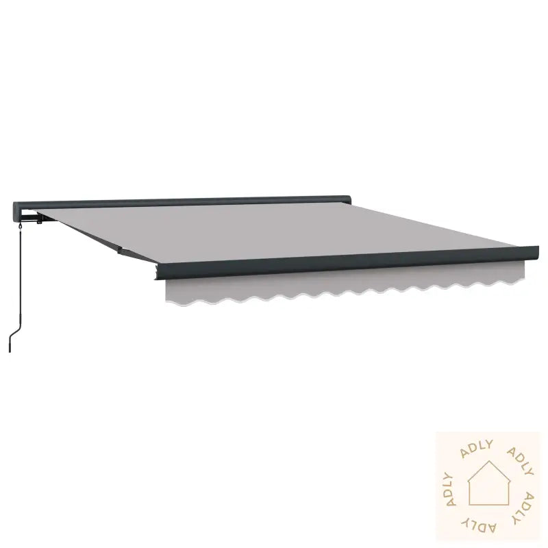 Manuell Uttrekkbar Markise Lys Grå 300X250 Cm