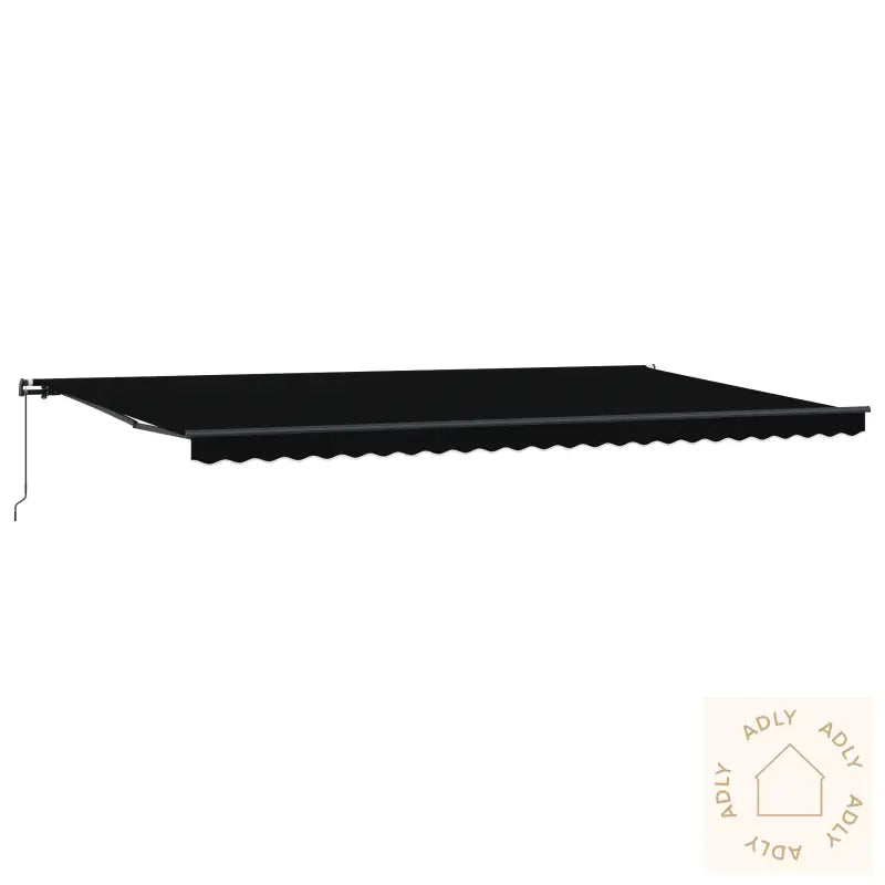 Manuell Uttrekkbar Markise Svart 600X300 Cm