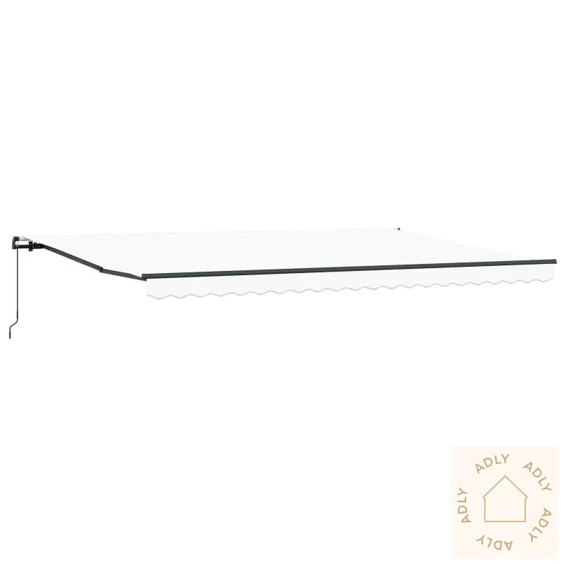 Manuell Uttrekkbar Markise Hvit 500X300 Cm