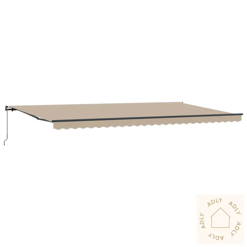 Manuell Uttrekkbar Markise Beige 600X350 Cm