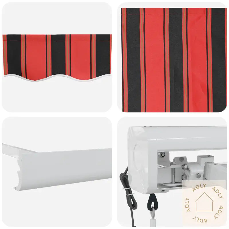 Manuell Uttrekkbar Markise Oransje Og Brun 350X250 Cm