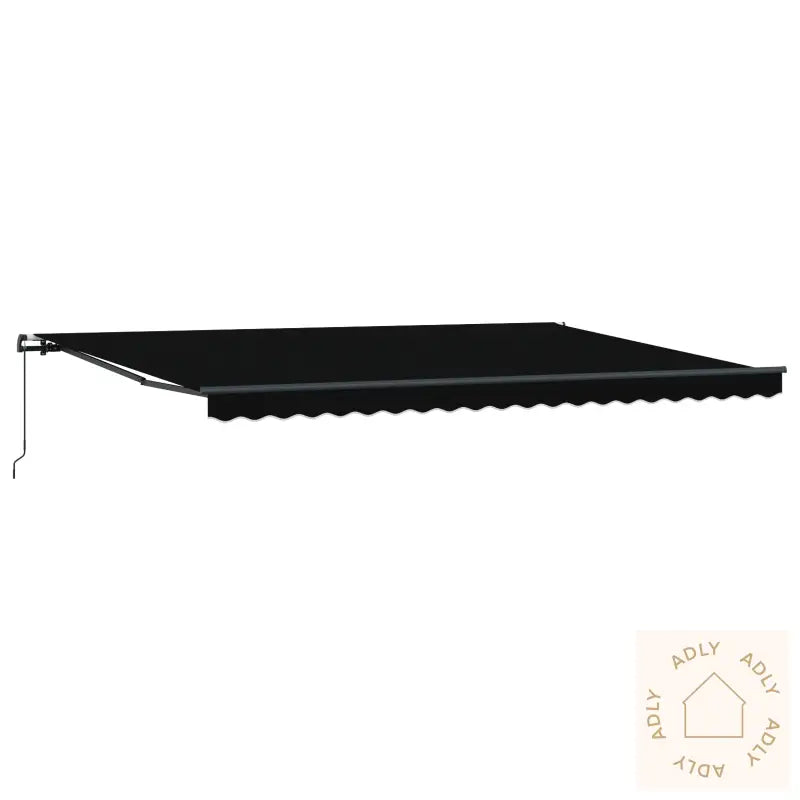 Manuell Uttrekkbar Markise Svart 500X350 Cm