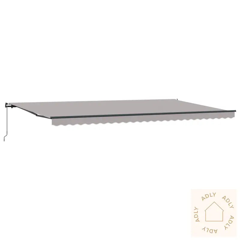 Manuell Uttrekkbar Markise Lys Grå 600X300 Cm