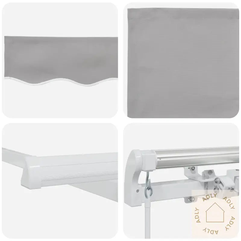 Manuell Uttrekkbar Markise Lys Grå 500X300 Cm