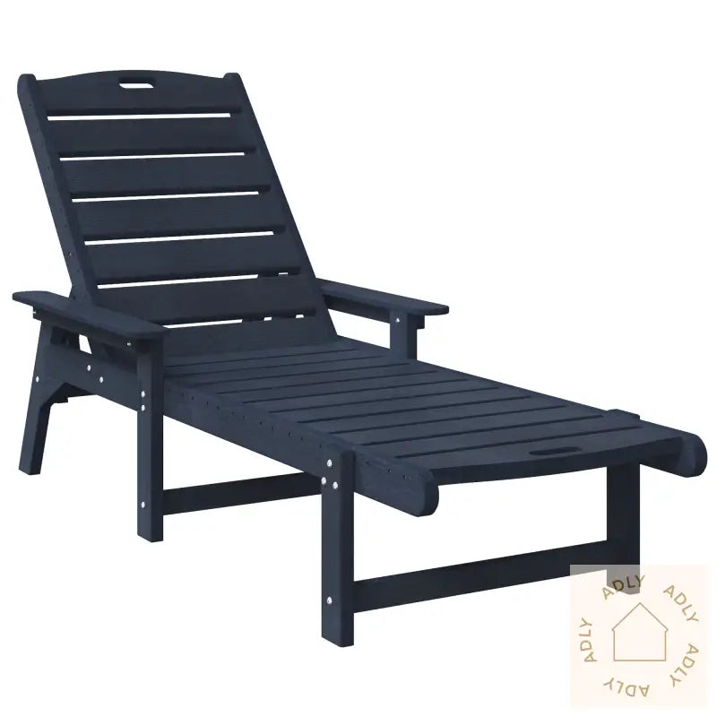 Solsenger 2 Stk Marineblå 162X53X98.5 Cm Hdpe