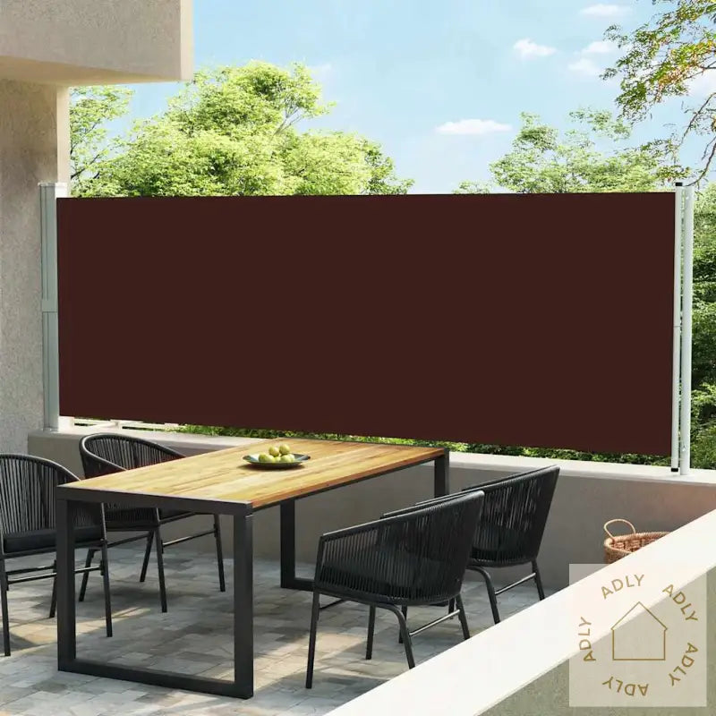 Uttrekkbar Sidemarkise 600X160 Cm Brun