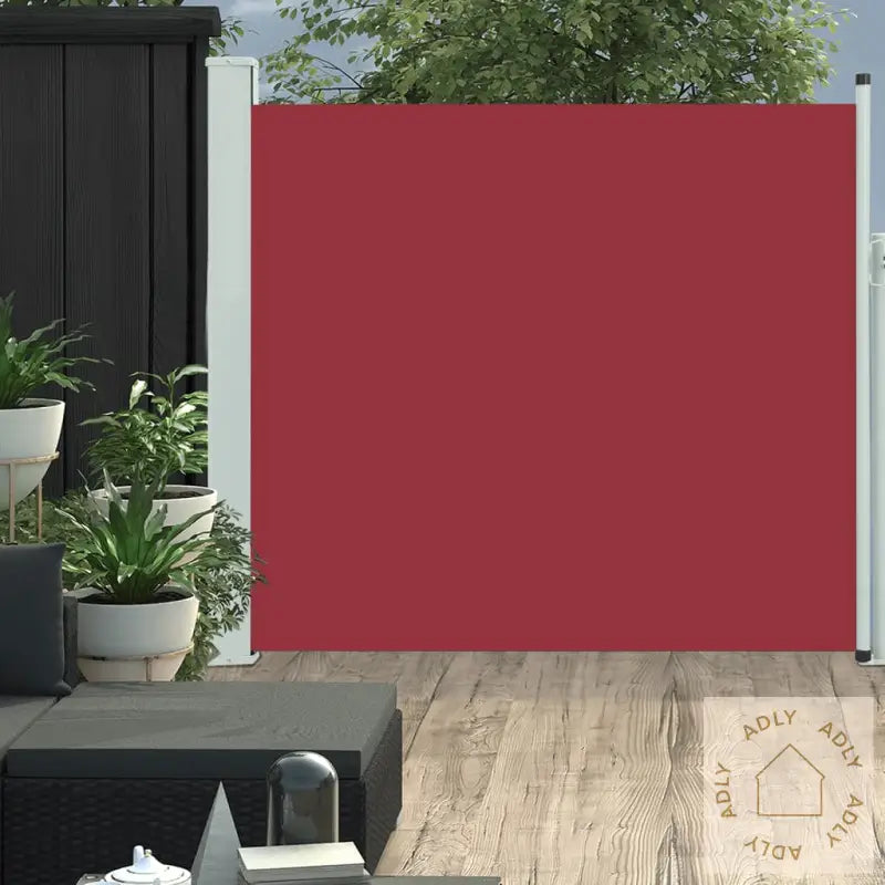 Uttrekkbar Sidemarkise 170X300 Cm Rød
