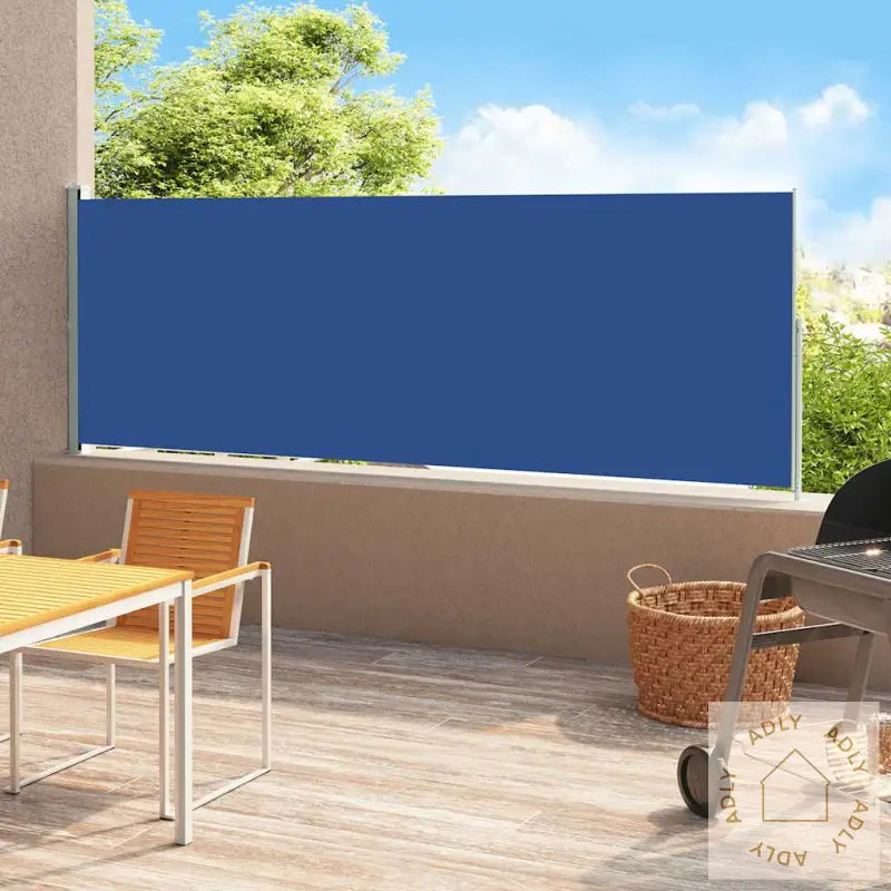 Uttrekkbar Sidemarkise 180X500 Cm Blå