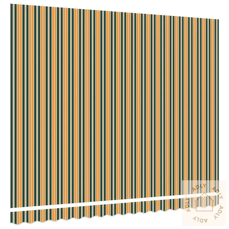 Erstatningsstoff Til Markise For 4X3 M Ramme Grønn Og Gul