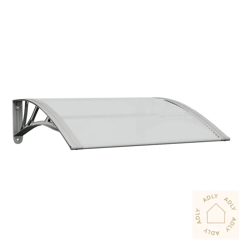 Skjermtak Grå Og Gjennomsiktig 80X75 Cm Polykarbonat