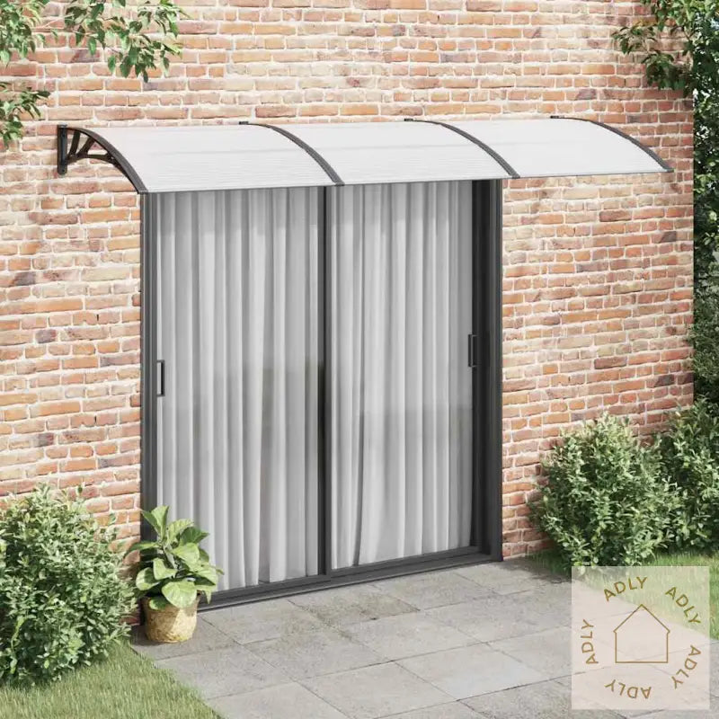 Skjermtak Svart 300X100 Cm Polykarbonat