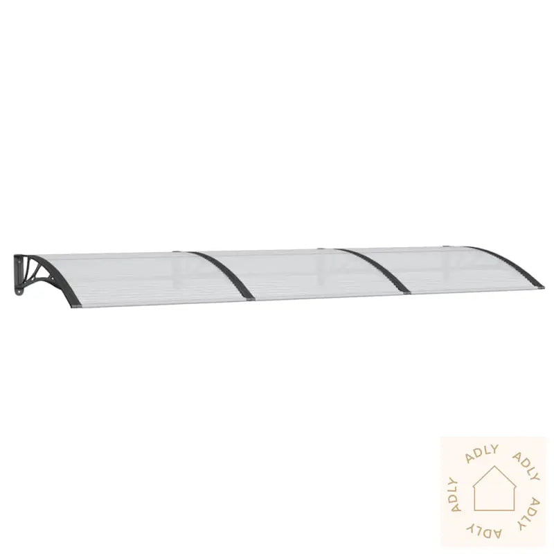 Skjermtak Svart 300X100 Cm Polykarbonat