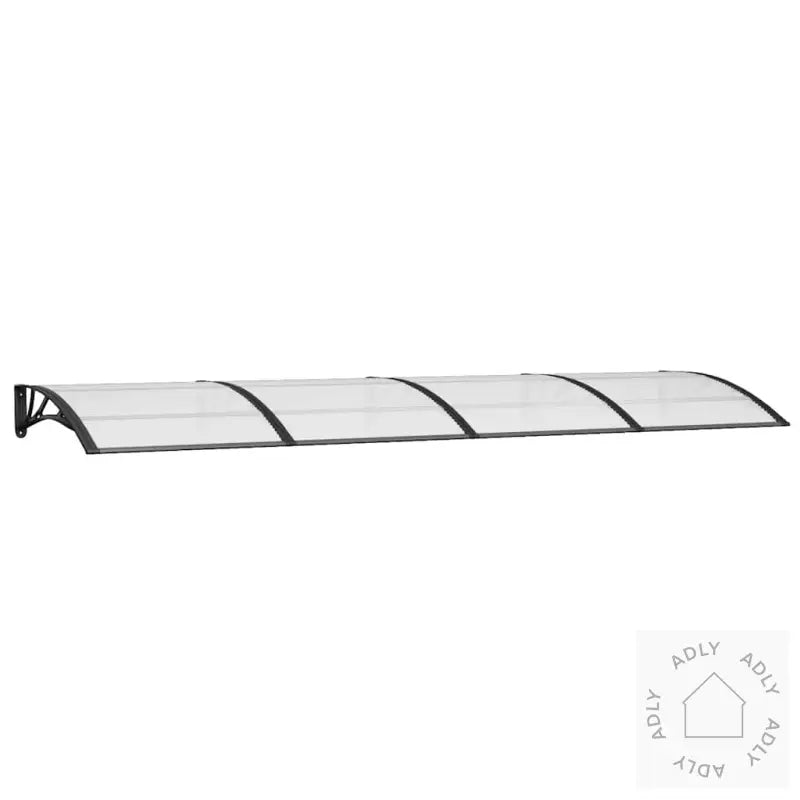Skjermtak Svart 350X100 Cm Polykarbonat