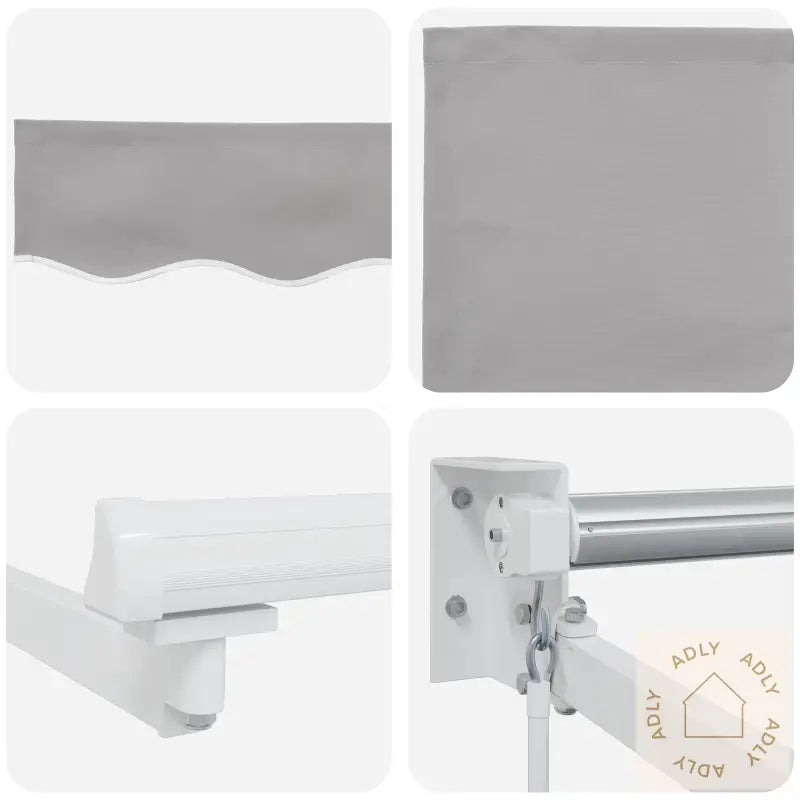 Manuell Uttrekkbar Markise Lys Grå 450X300 Cm