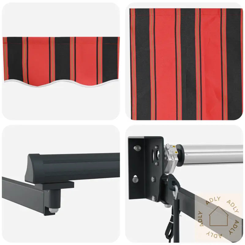 Automatisk Uttrekkbar Markise Orange Og Brun 400X300 Cm