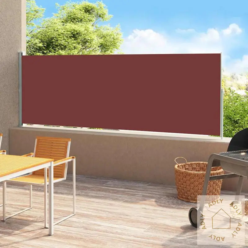 Uttrekkbar Sidemarkise 180X500 Cm Brun