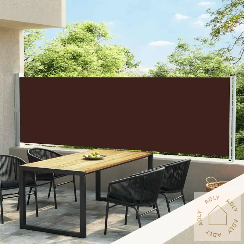 Uttrekkbar Sidemarkise 140X600 Cm Brun