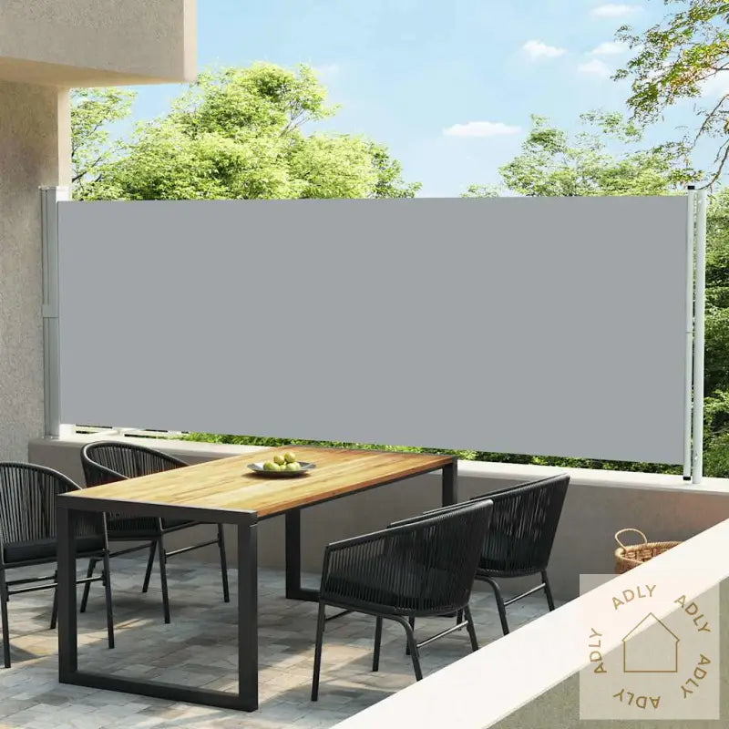 Uttrekkbar Sidemarkise 600X160 Cm Grå