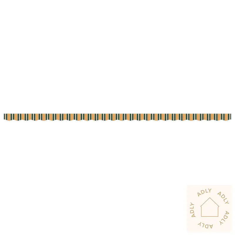 Markise Valance For 6 M Ramme Grønn Og Gul 5.8X0.2 M