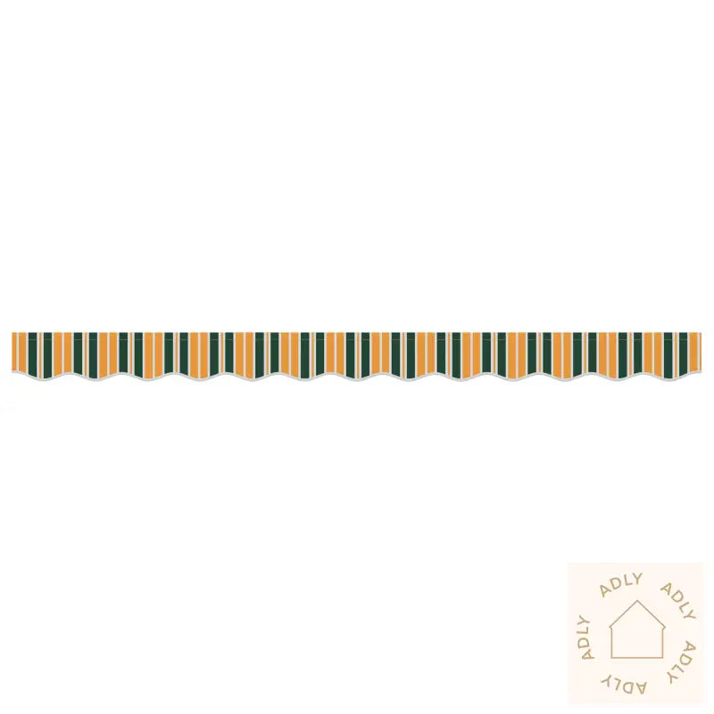 Markise Valance For 3 M Ramme Grønn Og Gul 2.8X0.2 M