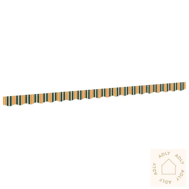 Markise Valance For 4,5 M Ramme Grønn Og Gul 4,3X0,2 M