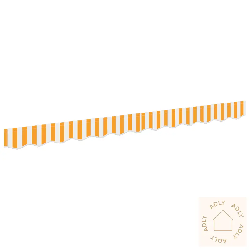 Markise Valance For 2,5 M Ramme Gul Og Hvit 2,3X0,2 M