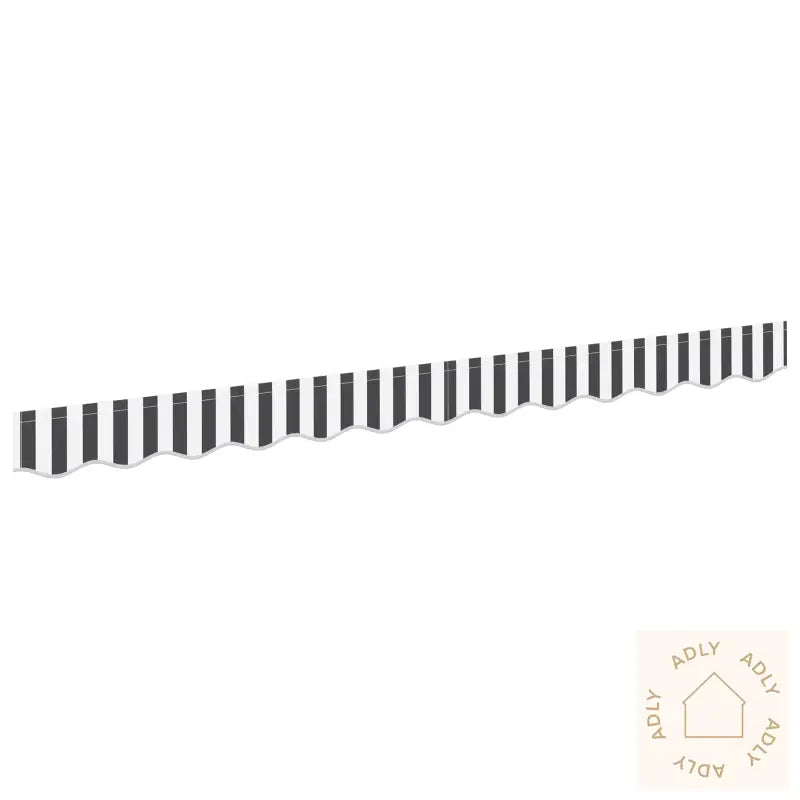 Markise Valance For 2,5 M Ramme Antrasitt Og Hvit 2,3X0,2 M