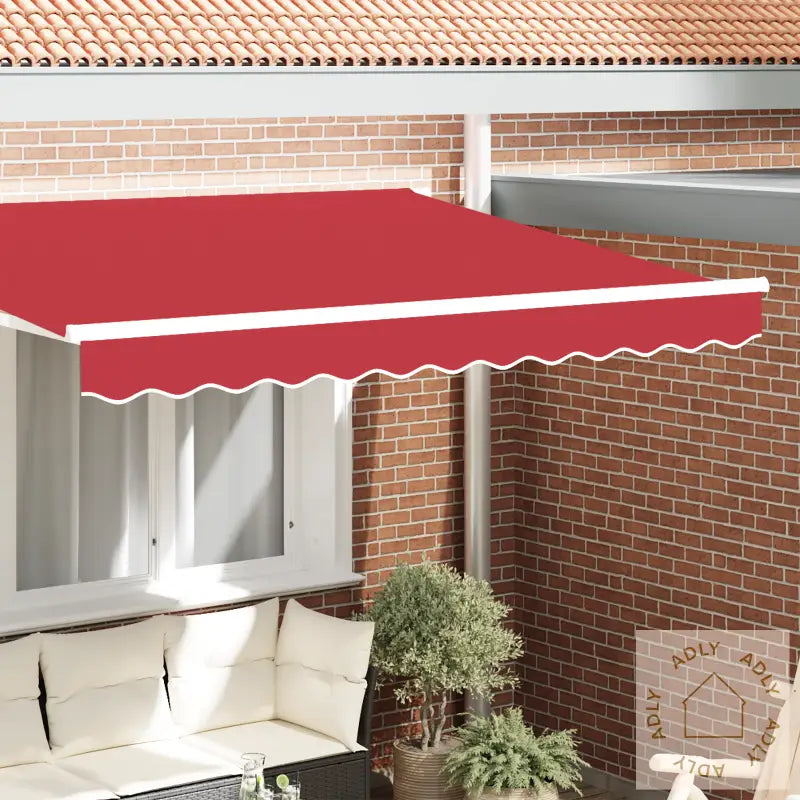 Markise Valance For 2.5 M Ramme Rød 2.3X0.2 M