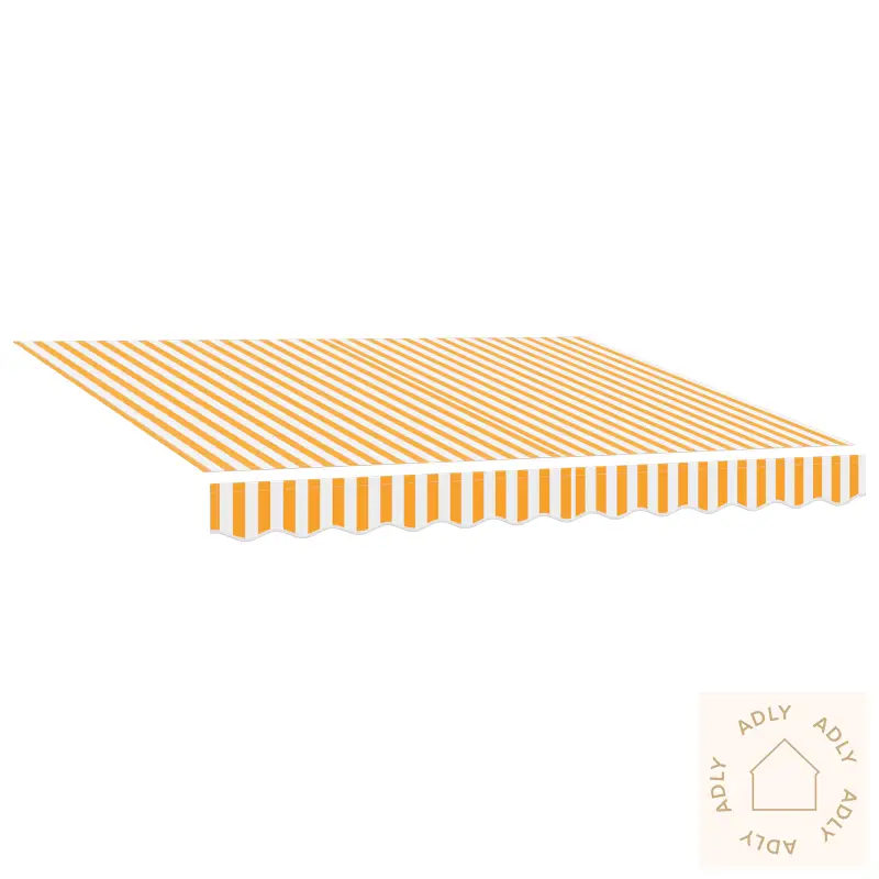 Markiseduk For 2.5X2 M Ramme - Gul Og Hvit