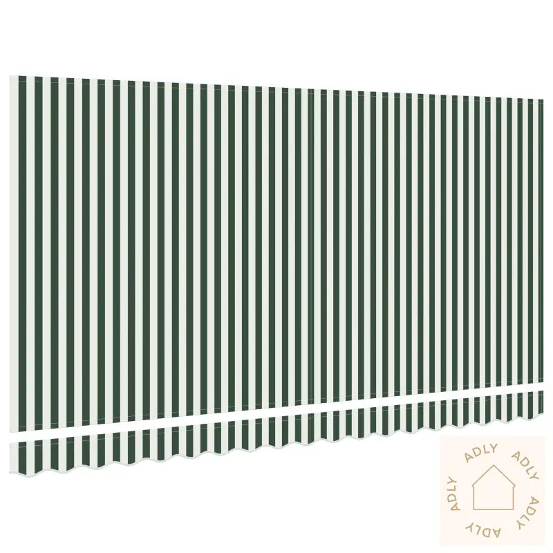 Markiseduk For 4X2 M Ramme I Grønn Og Hvit