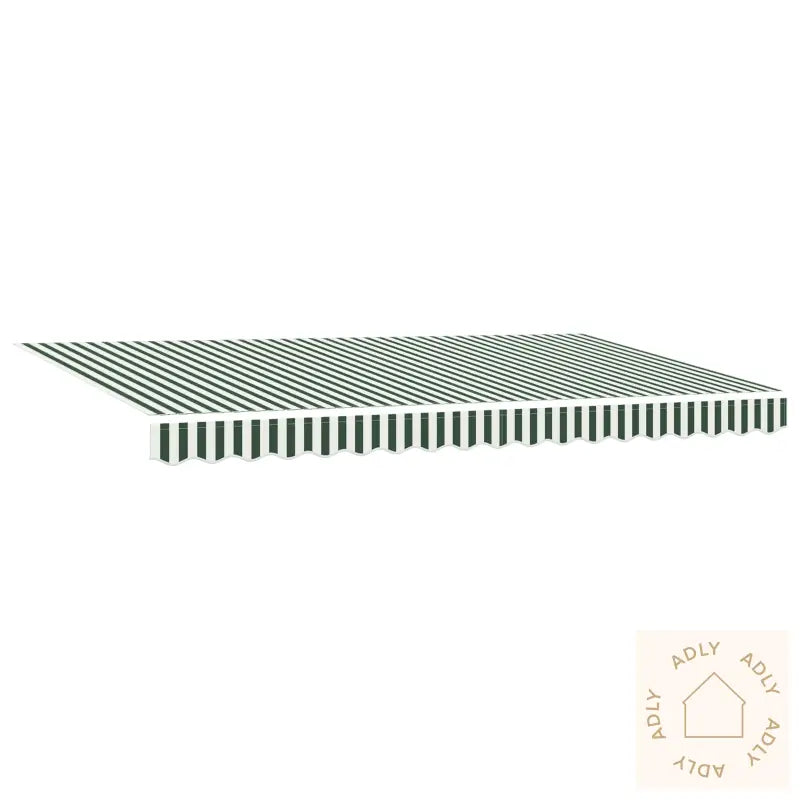 Markiseduk For 4X2 M Ramme I Grønn Og Hvit