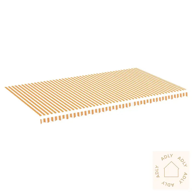 Erstatningsduk For Markise Gul Og Hvit 6X3,5 M