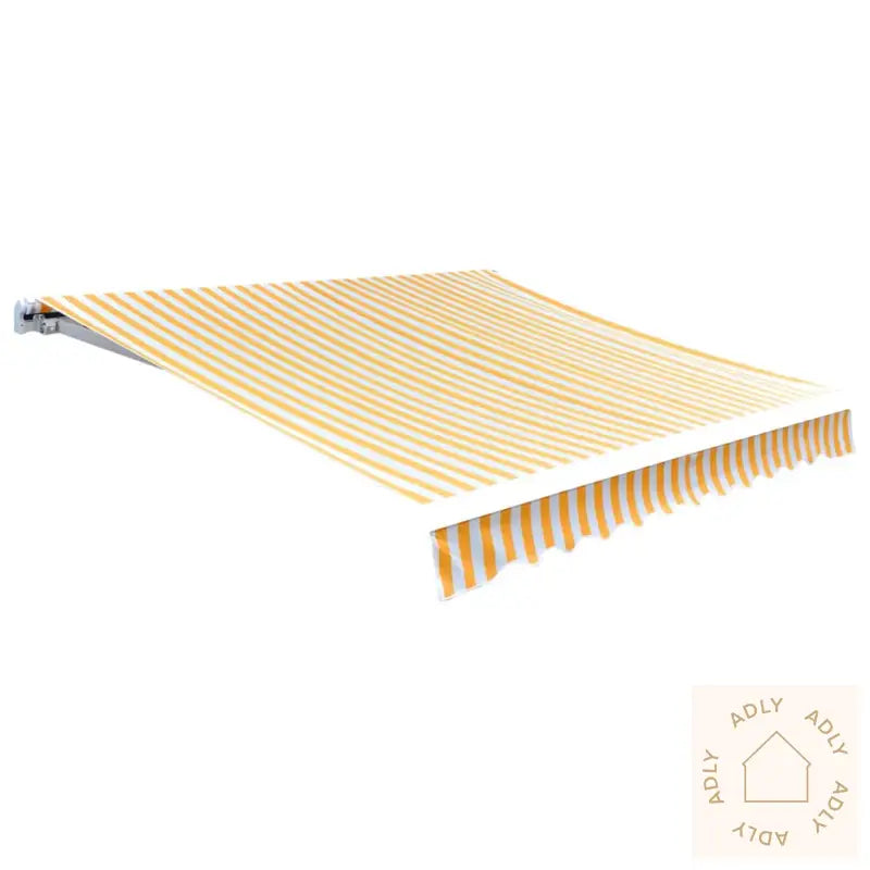 Markiseduk 350X250 Cm Oransje Og Hvit