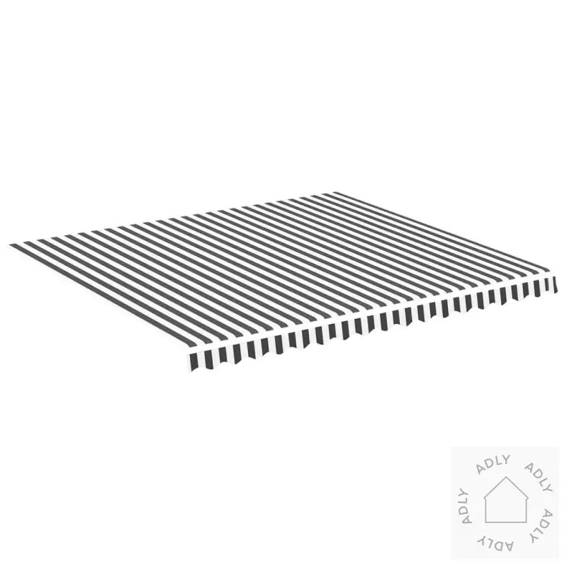 Erstatningsduk For Markise Antrasitt Og Hvit 4X3,5 M