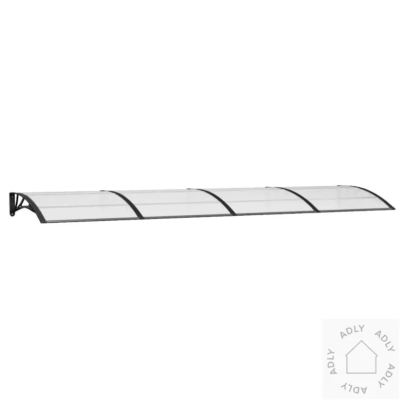 Skjermtak Svart 400X100 Cm Polykarbonat