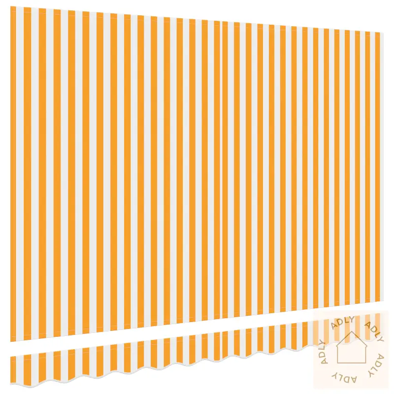 Markiseerstatningsstoff For 3.5X2 M Ramme Gul Og Hvit