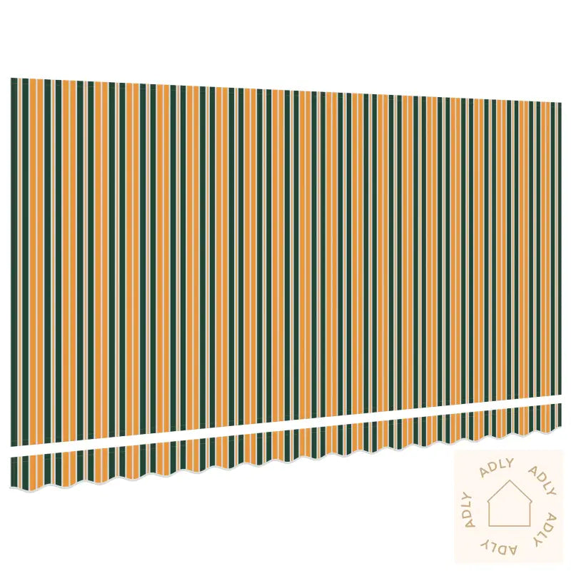 Erstatningsstoff Til Markise For 4X2 M Ramme Grønn Og Gul