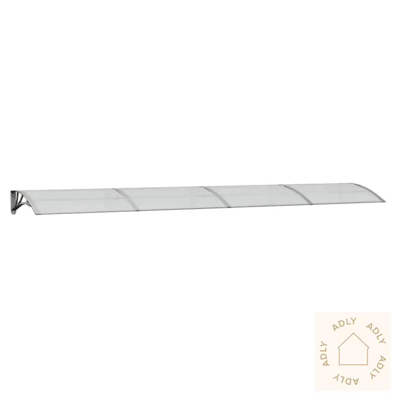 Skjermtak Grå Og Gjennomsiktig 400X75 Cm Polykarbonat