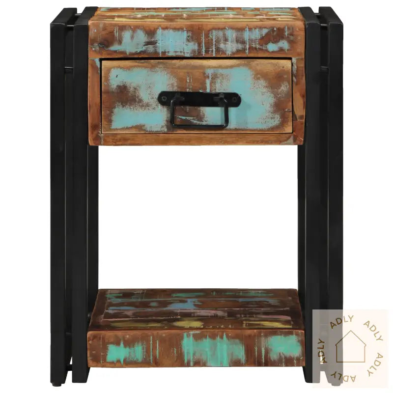Nattbord 2 Stk 40X40X50 Cm Massivt Gjenvunnet Tre