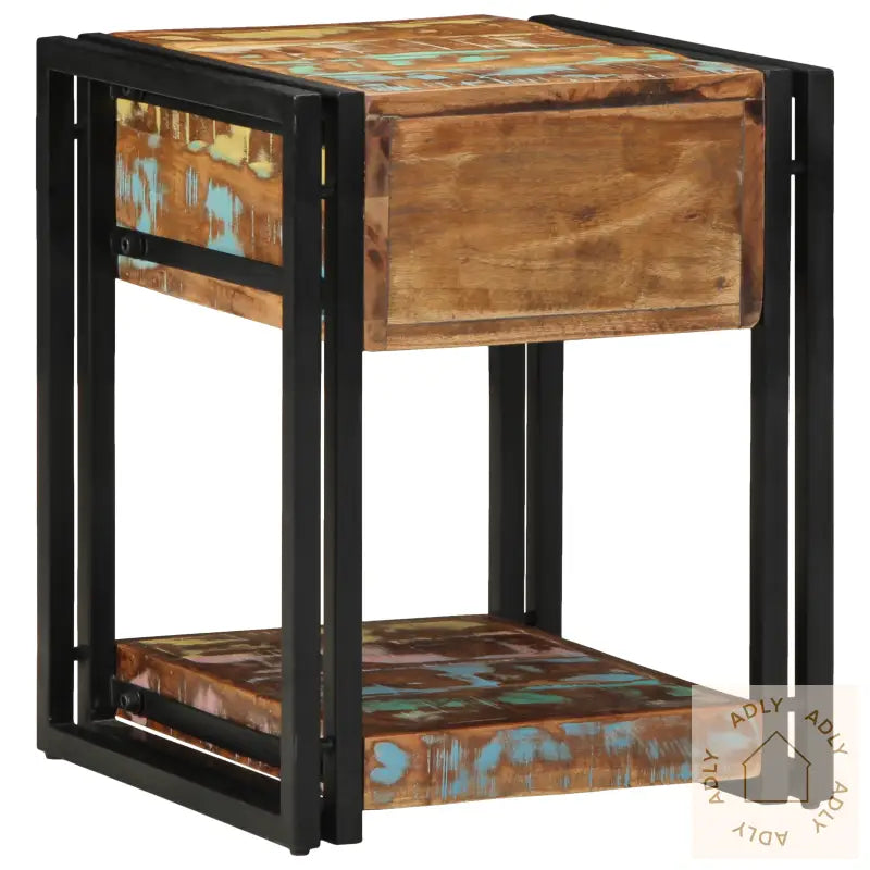 Nattbord 2 Stk 40X40X50 Cm Massivt Gjenvunnet Tre