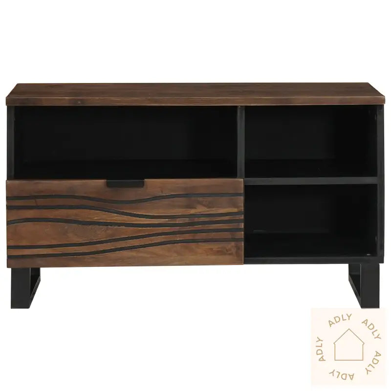 Tv Skap 80X33.5X46 Cm Massivt Tre Mango & Konstruert Tre