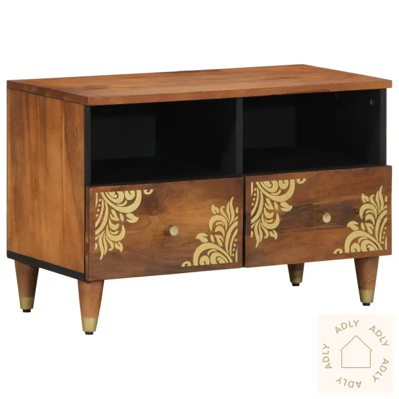 Tv-Benk 70X33X46 Cm Massivt Mangotre