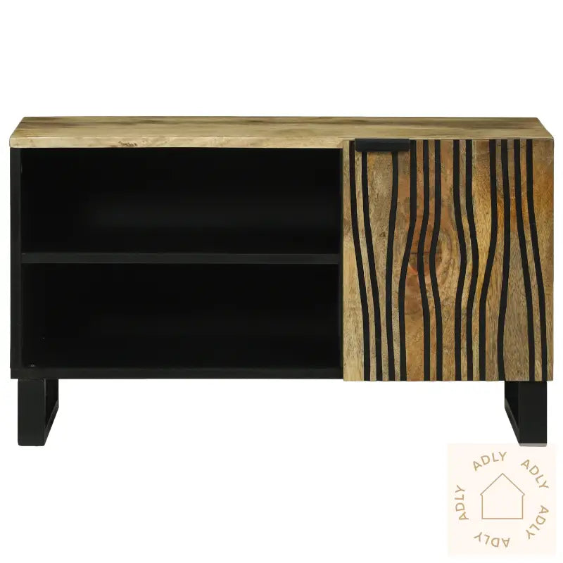 Tv Skap 80X31.5X46 Cm Solid Tre Mangotre Og Konstruert Tre