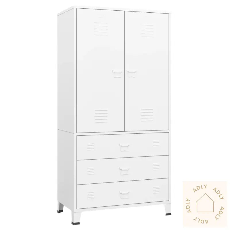 Industriell Garderobe Hvit 90X50X180 Cm Metall