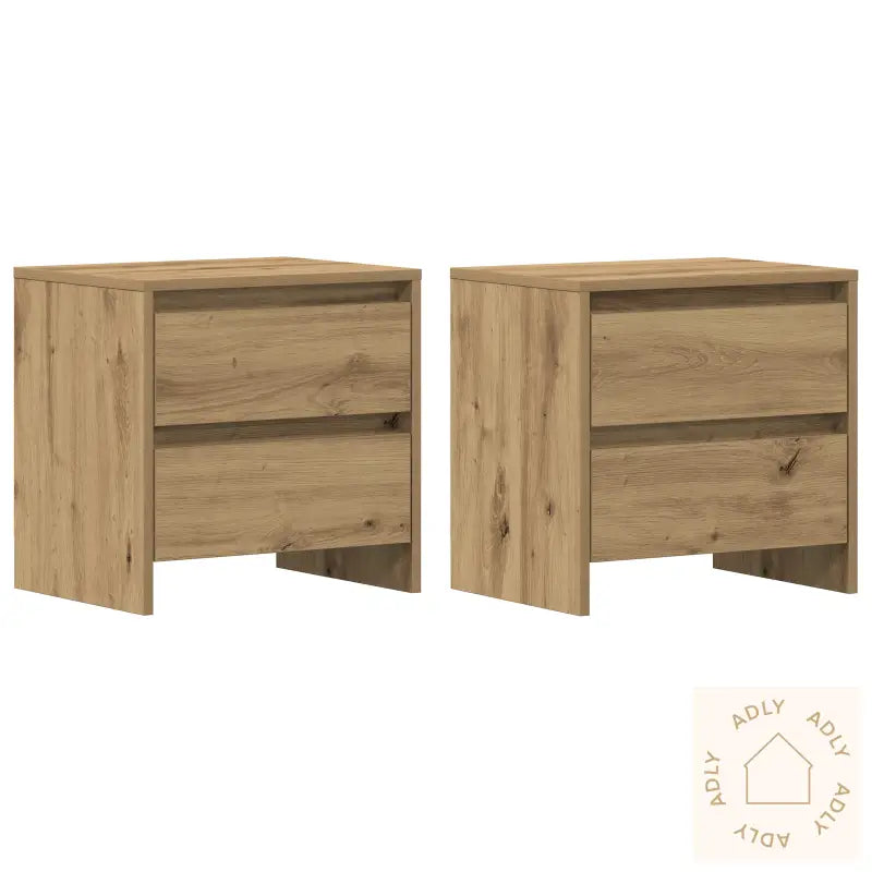 Nattbord 2 Stk Artisan Eik 45X34X44,5 Cm Konstruert Tre