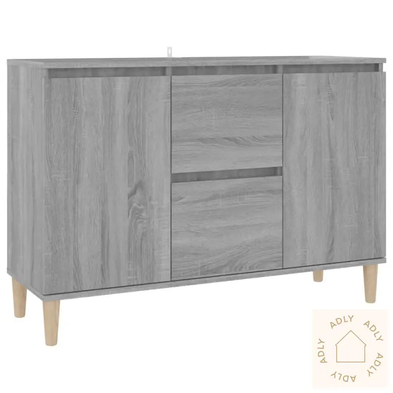 Skjenk Grå Sonoma 101X35X70 Cm Konstruert Tre