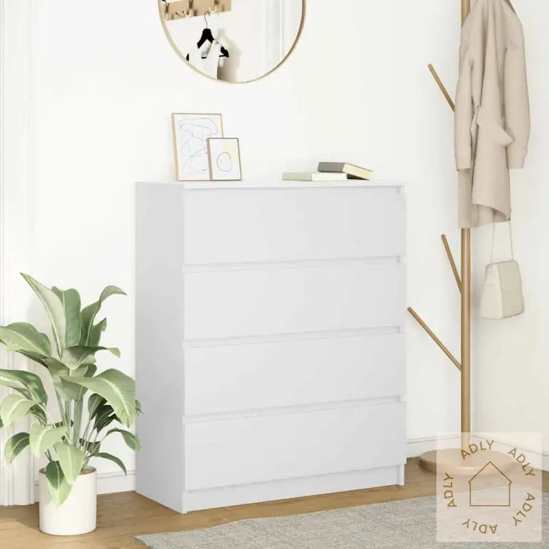 Skjenk Hvit 80X35X99 Cm Konstruert Tre