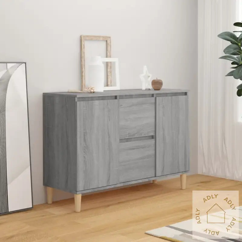 Skjenk Grå Sonoma 101X35X70 Cm Konstruert Tre