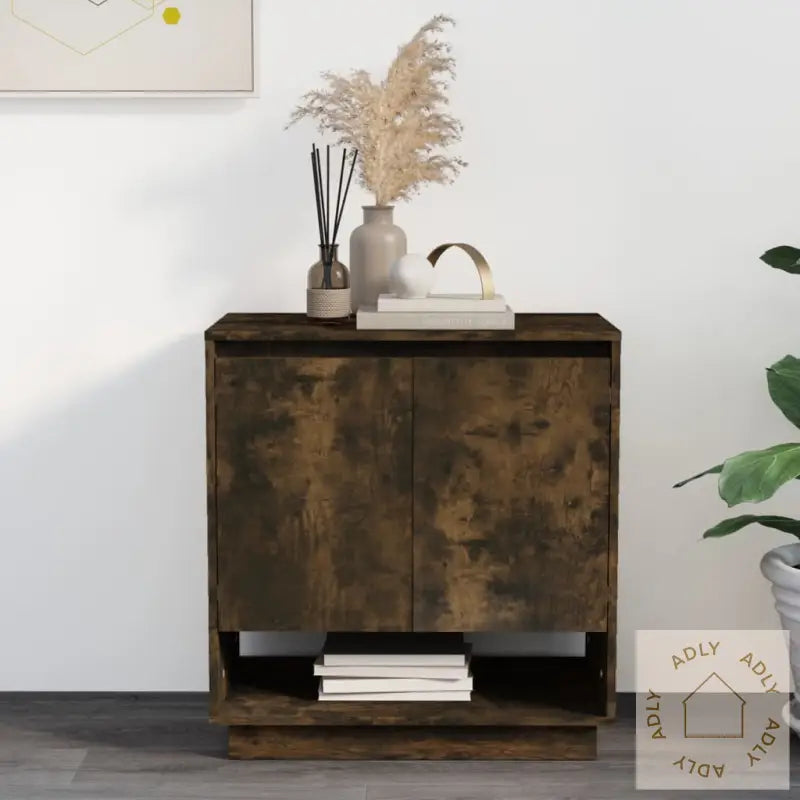 Skjenk Røkt Eik 70X41X75 Cm Konstruert Tre